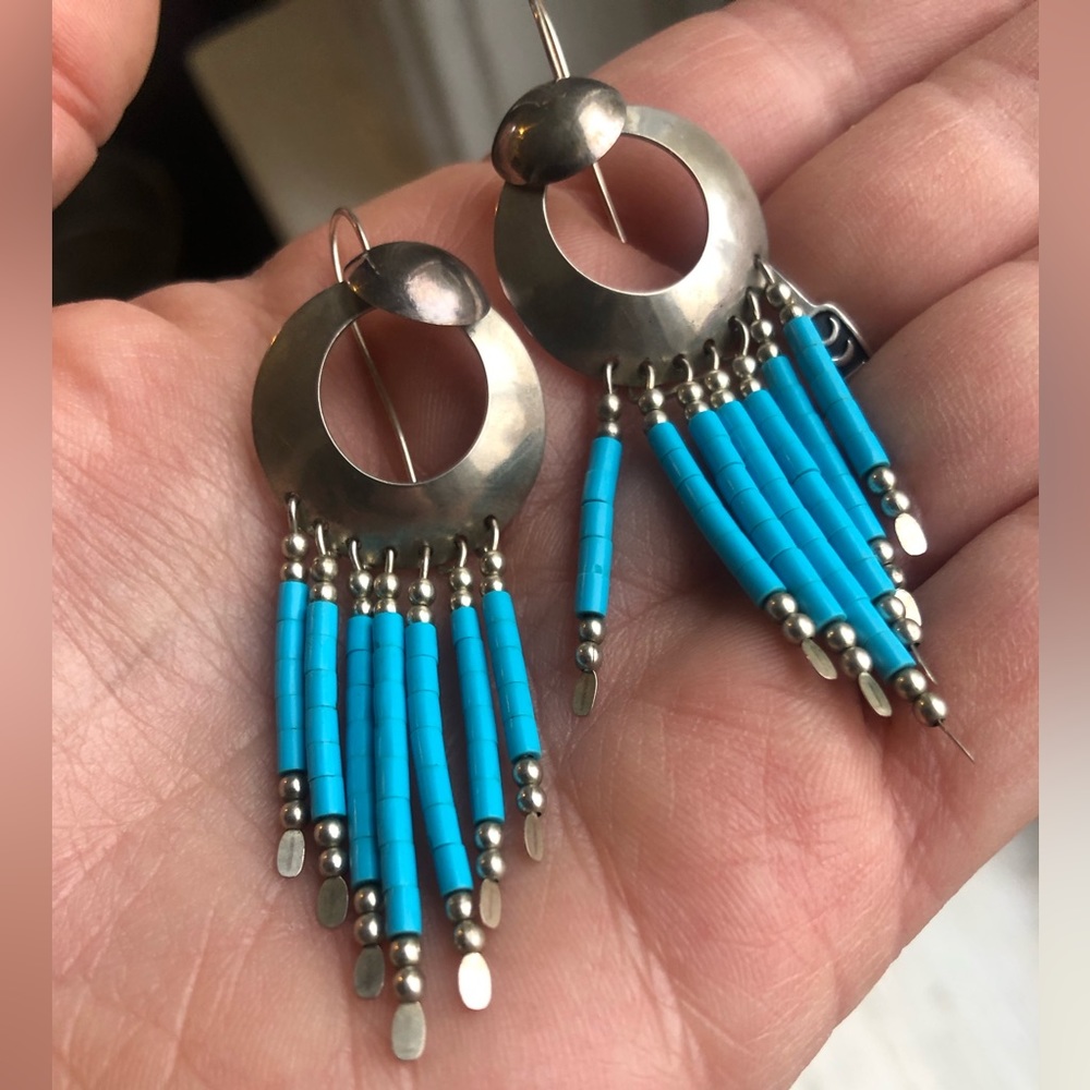 Silver and Turquoise Earrings